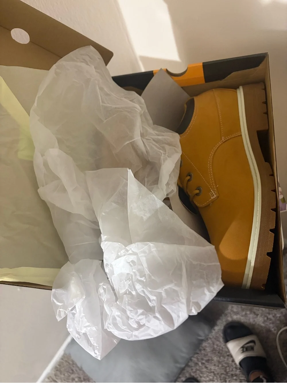 Men's Wheat Nubuck Work Boot - Lace-Up